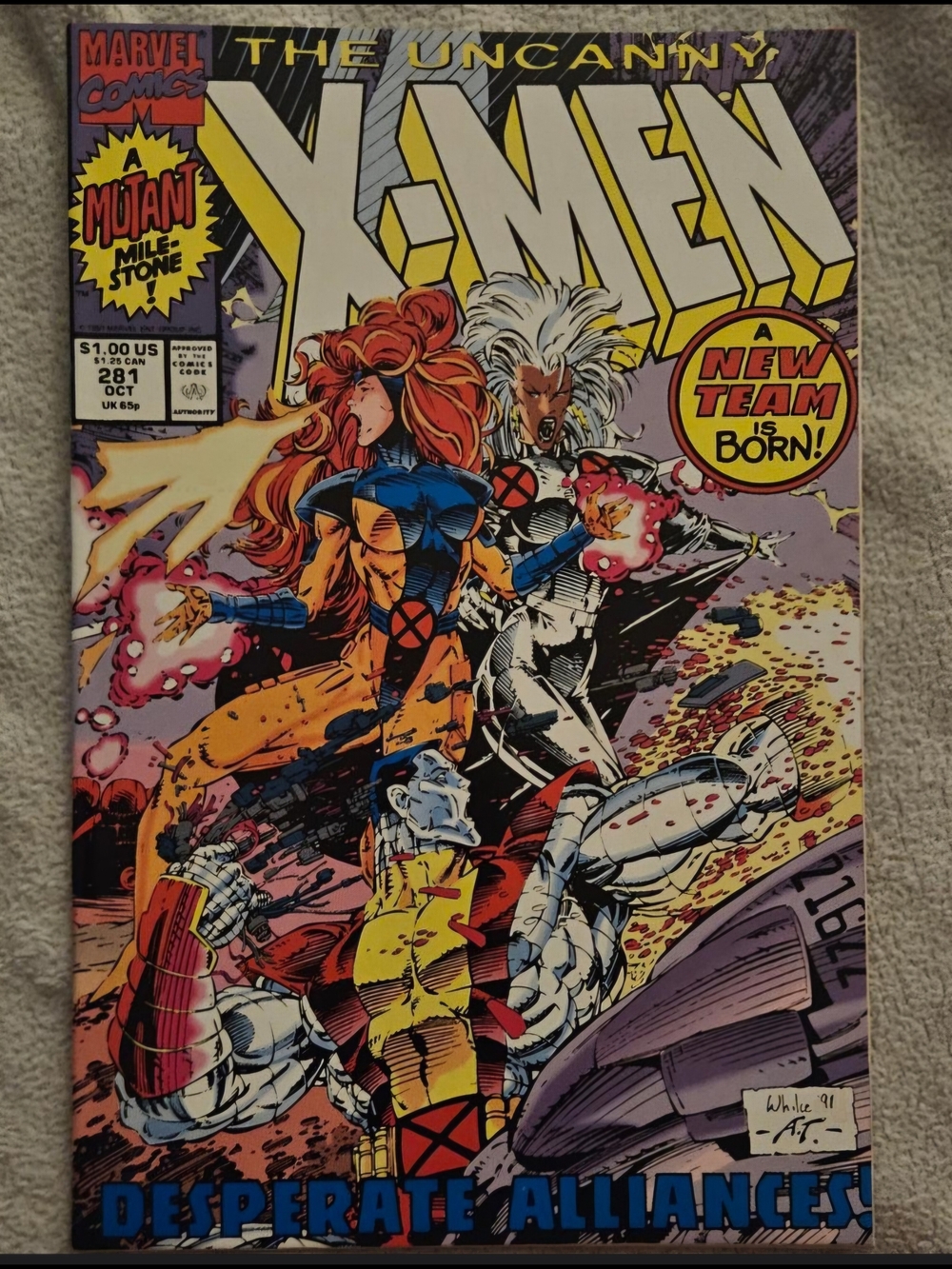 THE UNCANNY XMEN Marvel Copper Age 1991 #281 Key raw Grade 9.6-9.8